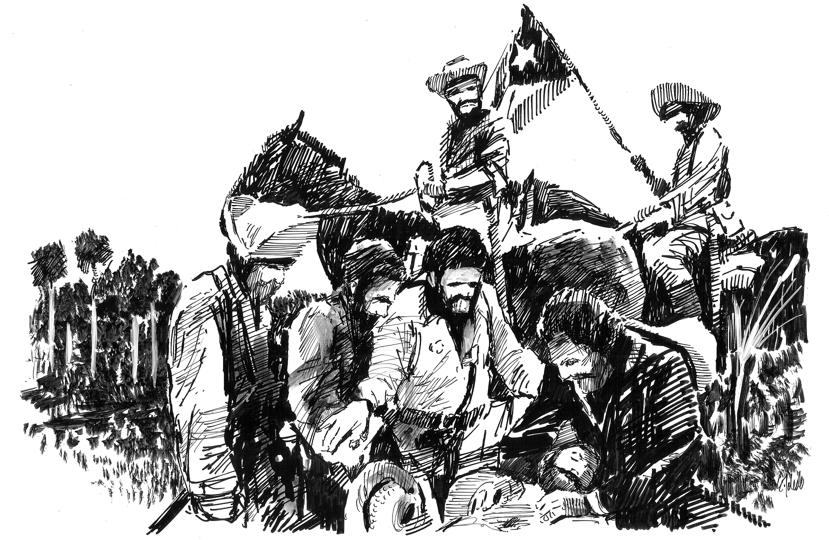 Heridas en en el Combate de Mangos de Mejia