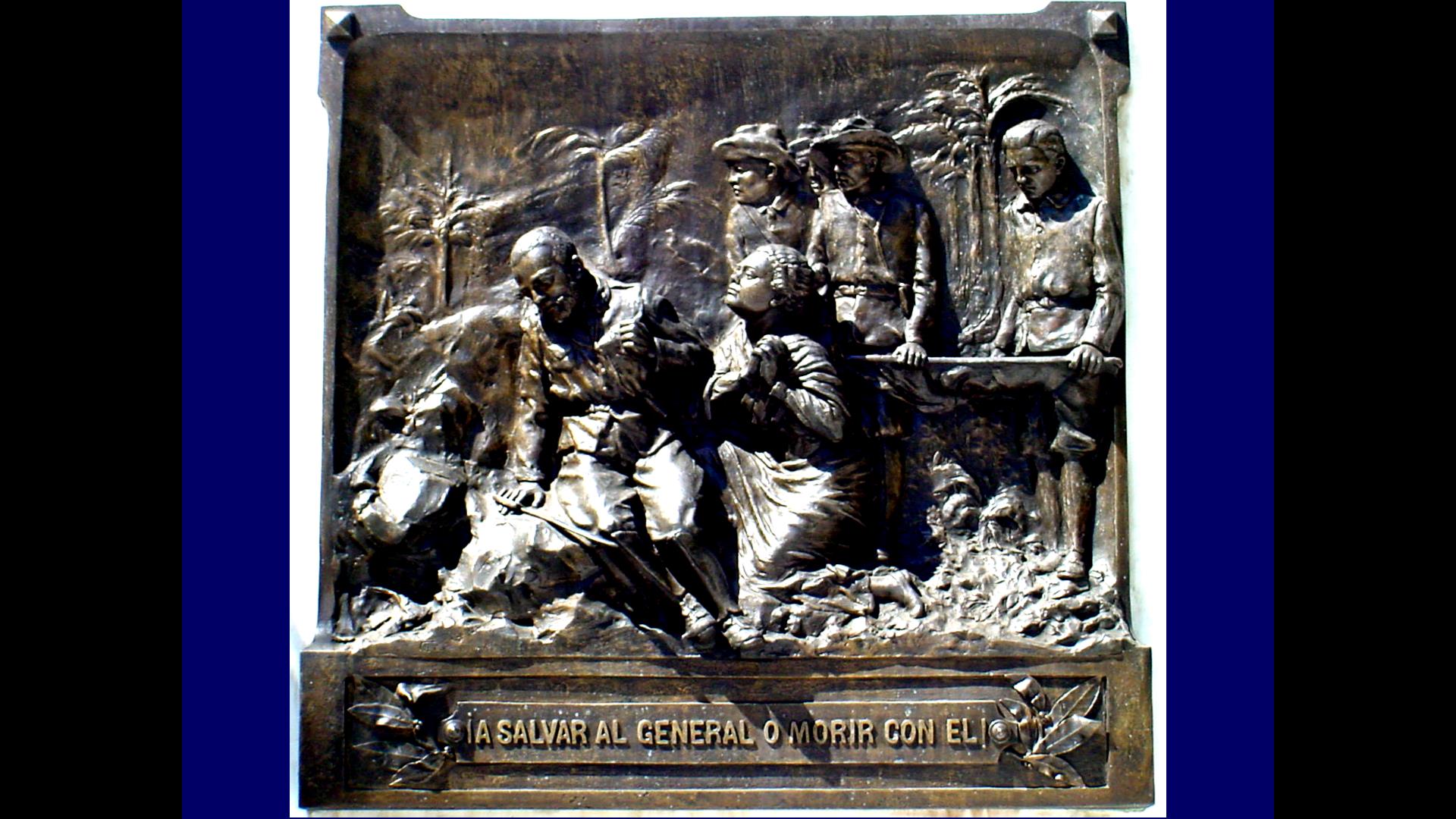 Mariana atendiendo las héridas de Antonio en Majaguabo Arriba.